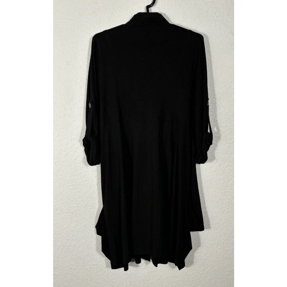 IC by Connie K‎ Mini Dress Tunic Womens Medium Black Polyester Blend